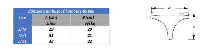 tabulka velikostí + nákres