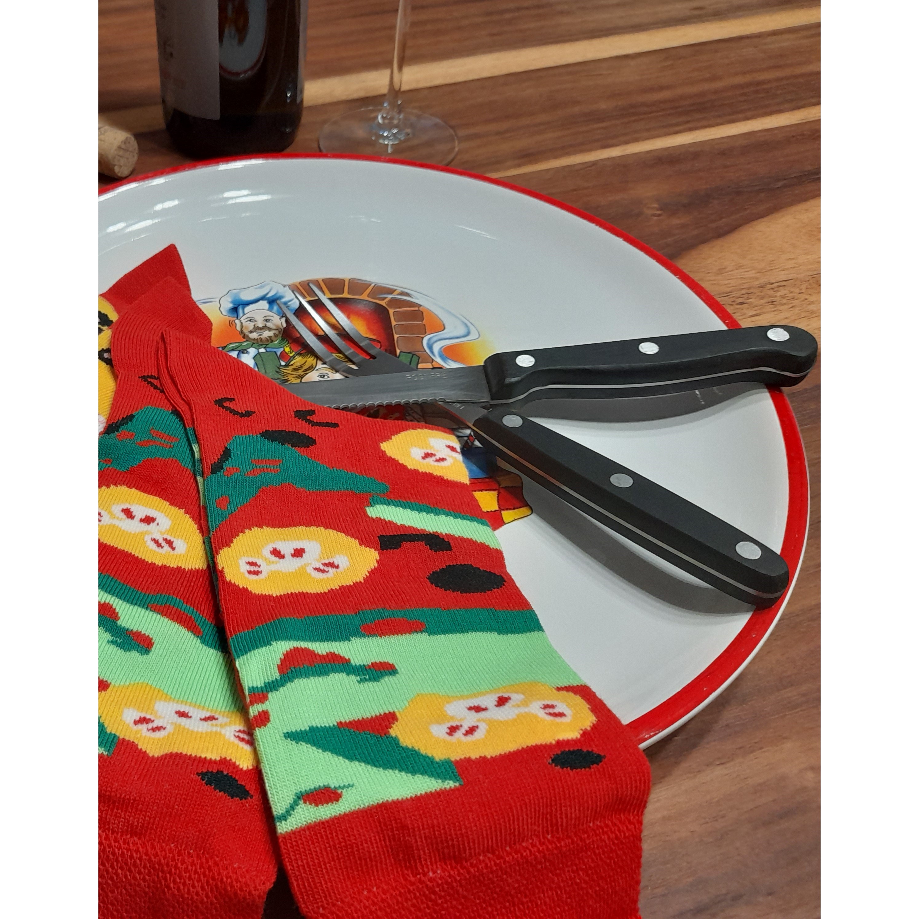Ponožky originálne s motívom PIZZA v krabičke MARGHERITA Fuski 121700 L-11