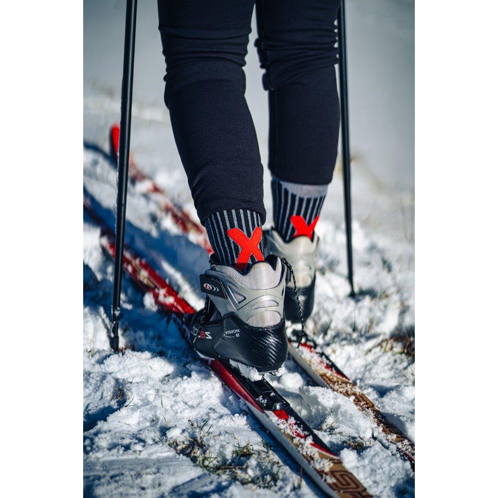 Ponožky zimné thermo z merino VISION so striebrom SVETLO ŠEDÉ VoXX 123056 L-11