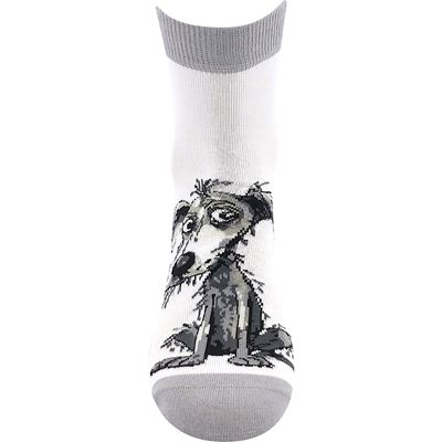 Dámske letné ponožky ALÍK 01 so psami MIX B svetlé (3 páry)