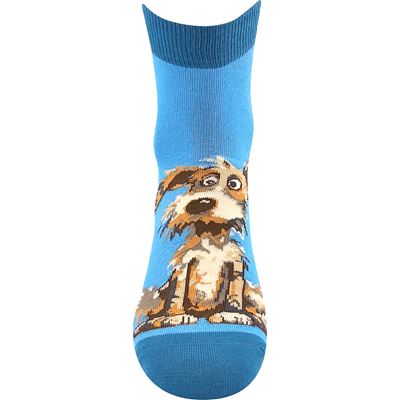 Dámske letné ponožky ALÍK 01 so psami MIX B svetlé (3 páry)