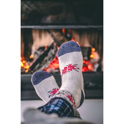 Ponožky silné zimné ALTA z merino vlny a alpaky VZOR A