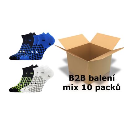 Ponožky pánske nízke PIKI 41 veľkoobchodné balenie MIX (10 pack)