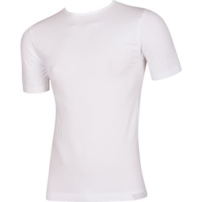 Tričko spodné pánske bambusové BAMBOO SEAMLESS 021 bezšvové WHITE (biela)