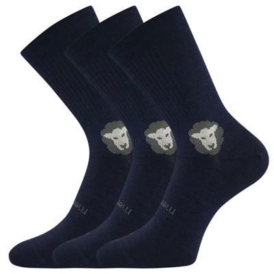 Ponožky detské anatomicky tvarované BAREFOOTIK MERINO so striebrom TMAVO MODRÉ