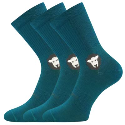 Ponožky anatomicky tvarované z merino BAREFOOTAN s iónmi striebra MODRO-ZELENÉ