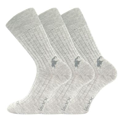 Ponožky bavlnené CASHMERE LOVE s kašmírom a iónmi striebra melírované ŠEDÉ