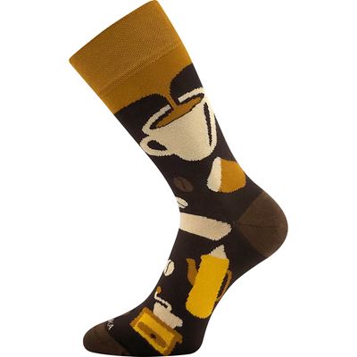 Ponožky v tégliku s motívom kávy COFFEE vzor 4