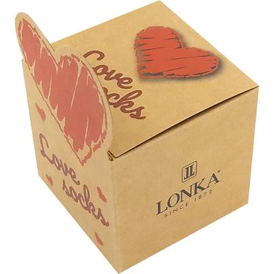 Ponožky pre zamilované DARLING čierne so srdiečkami design 1