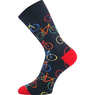 Ponožky unisex obrázkové DEBIKE s obrázkami farebných bicyklov (3 páry)