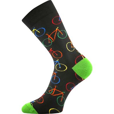 Ponožky unisex obrázkové DEBIKE s obrázkami farebných bicyklov (3 páry)