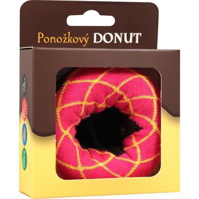 Ponožky vtipné DONUT v krabičke RUŽOVÉ