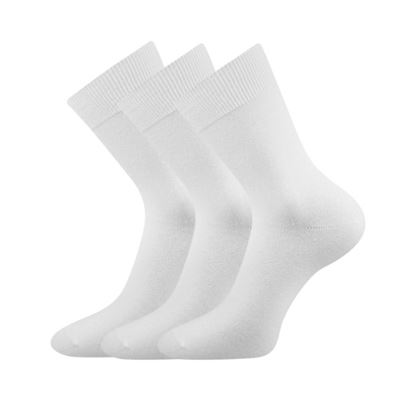 Ponožky dámske slabé FANY 100% bavlnené BIELE