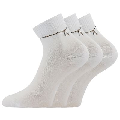 Ponožky dámske elegantné FLITANA 05 s kamienkami BIELE Lonka 127337 2