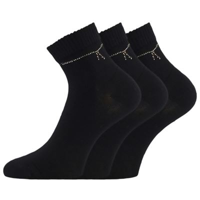 Ponožky dámske elegantné FLITANA 05 s kamienkami ČIERNE Lonka 127338 2