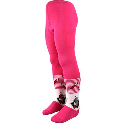 Pančuchové nohavice detské KR 222 s obrázkom Krtka MAGENTA