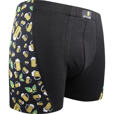 Boxerky pánske bavlnené KAMIL PIVO tmavo šedé malé