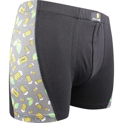 Boxerky pánske bavlnené KAMIL PIVO svetlo šedé malé