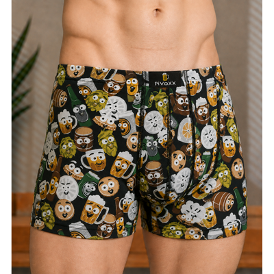 Boxerky pánske obrázkové KEVIN bavlnené PIVO FUNNY Lonka 121836 2