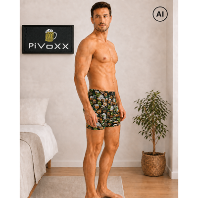 Boxerky pánske obrázkové KEVIN bavlnené PIVO FUNNY