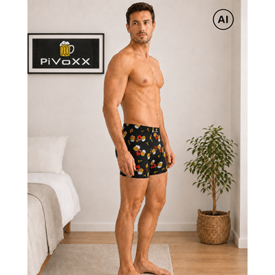 Boxerky pánske obrázkové KEVIN bavlnené PIVO LOVE