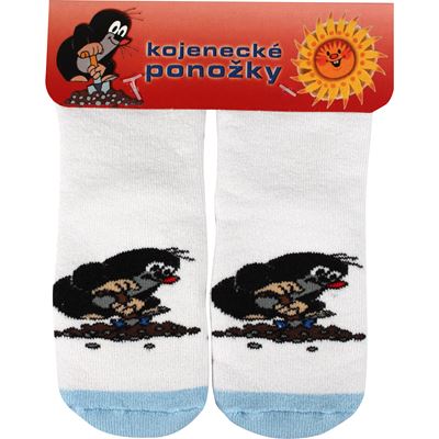 Ponožky dojčenské froté KRTOČEK obrázkové CHLAPČENSKÉ (3 páry)