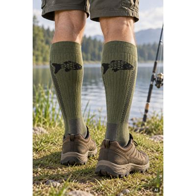 Podkolienky termo LANDER outdoorové RYBA