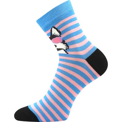 Dievčenské ponožky LEY s obrázkami MIX A so psami (3 páry)