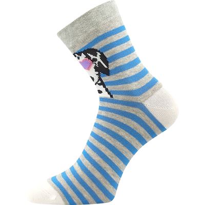 Dievčenské ponožky LEY s obrázkami MIX A so psami (3 páry)