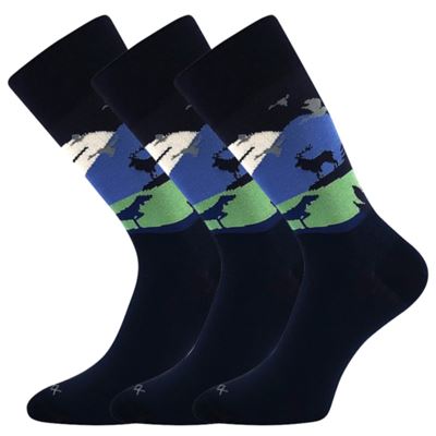 Tenké poľovnícke ponožky LOVIX 01 s poľovníckymi motívmi HUNTER