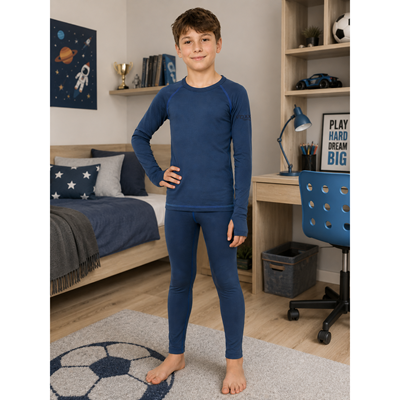 Spodky funkčné detské MERINOWOOL 22 dlhé JEANS/modrá VoXX 127288 2