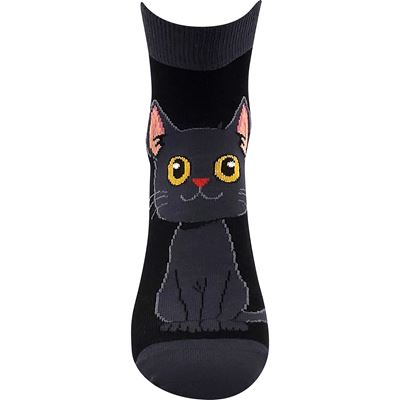 Ponožky dámske letné MICKA 01 s mačkami MIX B (3 páry)