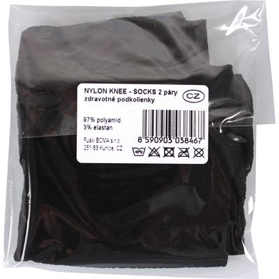 Podkolienky dámske silonkové NYLON knee-socks NERO (čierne) 2 páry balené iba v sáčku