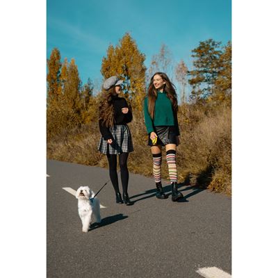 Nadkolienky dámske pruhované MIX FAREBNÉ (3 páry)