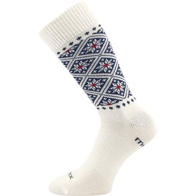 NORDKAPP dámske hrubé merino ponožky so striebornými iónmi CREAM