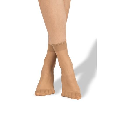 Ponožky dámske silonkové NYLON socks BEIGE (telová farba) 2 páry balené iba v sáčku