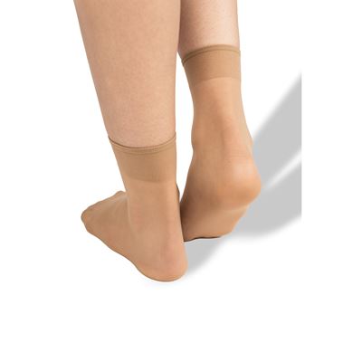 Ponožky dámske silonkové NYLON socks BEIGE (telová farba) 5 párov v balení