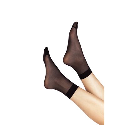 Ponožky dámske silonkové NYLON socks NERO (čierne) 2 páry balené iba v sáčku