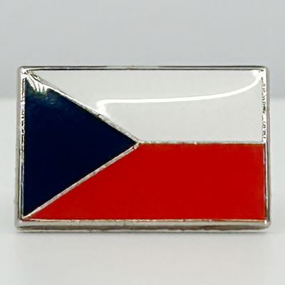 Kovový odznak s vlajkou Českej republiky