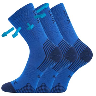 Ponožky detské slabé z merino OPTIMALIK s iónmi striebra MODRÉ
