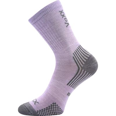Ponožky detské slabé z merino OPTIMALIK s iónmi striebra SVETLO FIALOVÉ