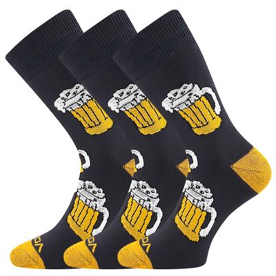 Ponožky pre pivára PIVoXX FROTÉ s obrázkom PIVNÝCH POLITROV