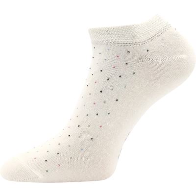 Ponožky unisex nízke PIKI 82 letné BOČKOVANÉ smotanové (2 páry)