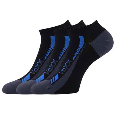 Ponožky krátke slabé REX 19 bavlnené ČIERNE