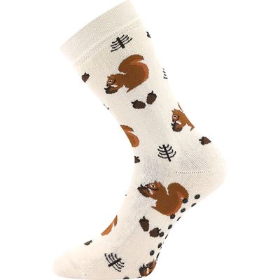 Ponožky detské froté SIBIŘ 08 ABS s obrázkami DIEVČENSKÉ (3 páry) BOMA 126493 2