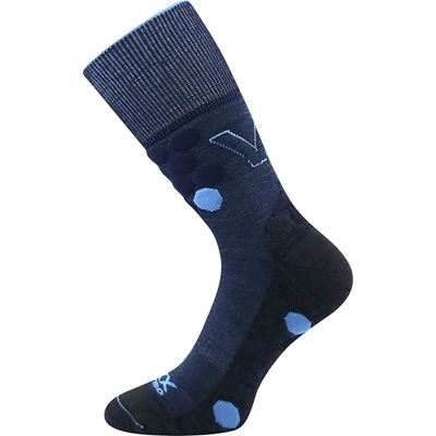 Dvojvrstvové ponožky TAYRON s mäkkými manžetami, vyrobené z merino vlny so striebornými iónmi JEANS