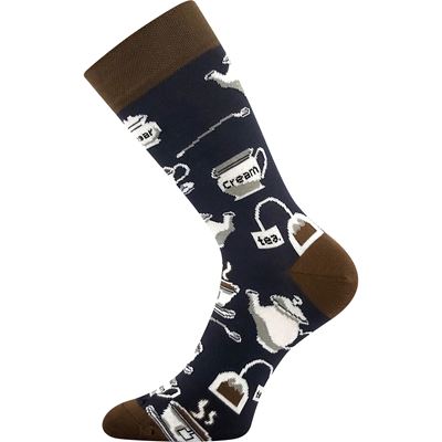 Ponožky v tégliku s motívom čaju TEA vzor 2