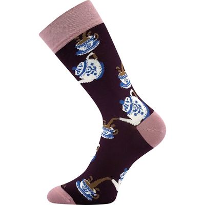 Ponožky v tégliku s motívom čaju TEA vzor 3