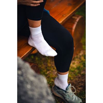 Ponožky krátke športové z merino TWARIX SHORT s iónmi striebra BIELE
