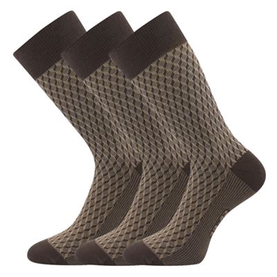 Pánske spoločenské ponožky ŽERYK s bavlnou BROWN